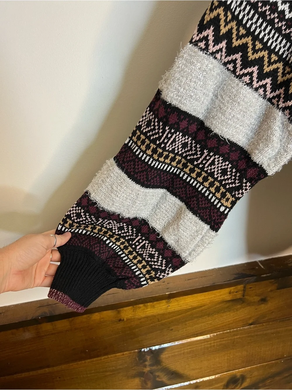 Free People Cozy Cottage Tunic Length Sweater- M